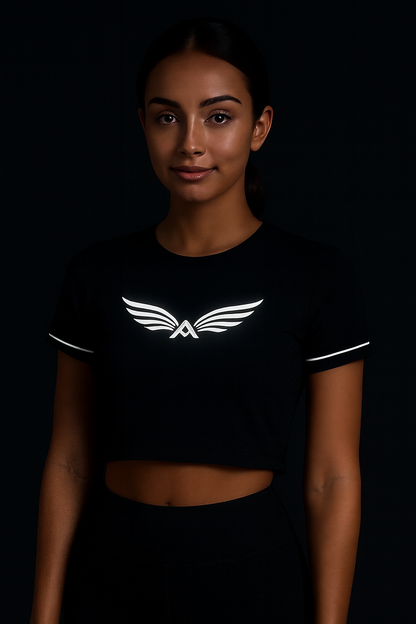 AeroFit Wings Lumen Crop Tee for Women